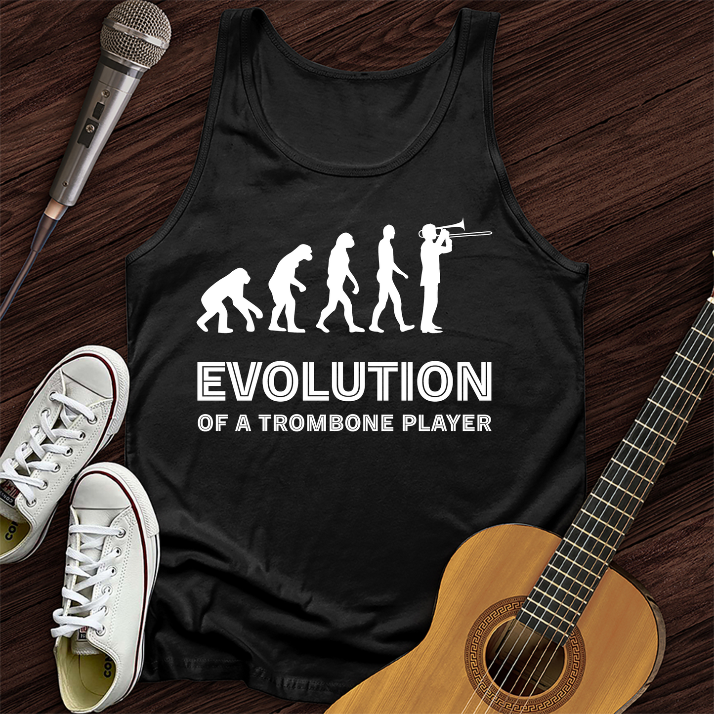 Evolution Of A Trombone Player Tank Top