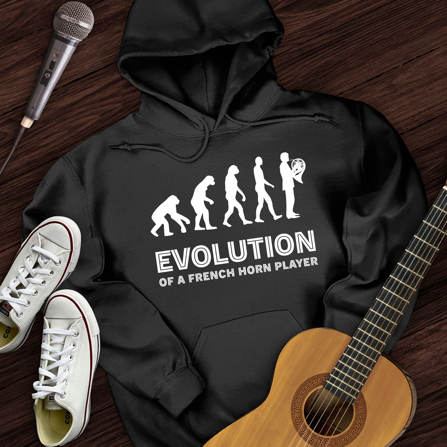 Evolution Of A French Horn Player Hoodie