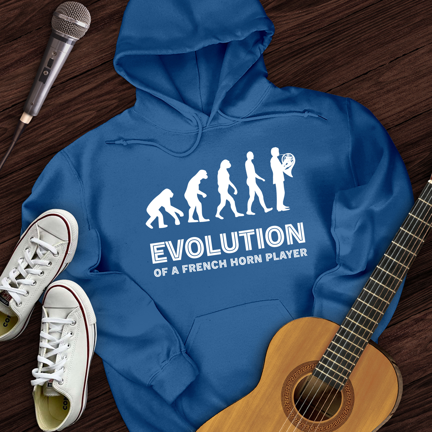 Evolution Of A French Horn Player Hoodie