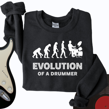 Evolution Of A Drummer Crewneck