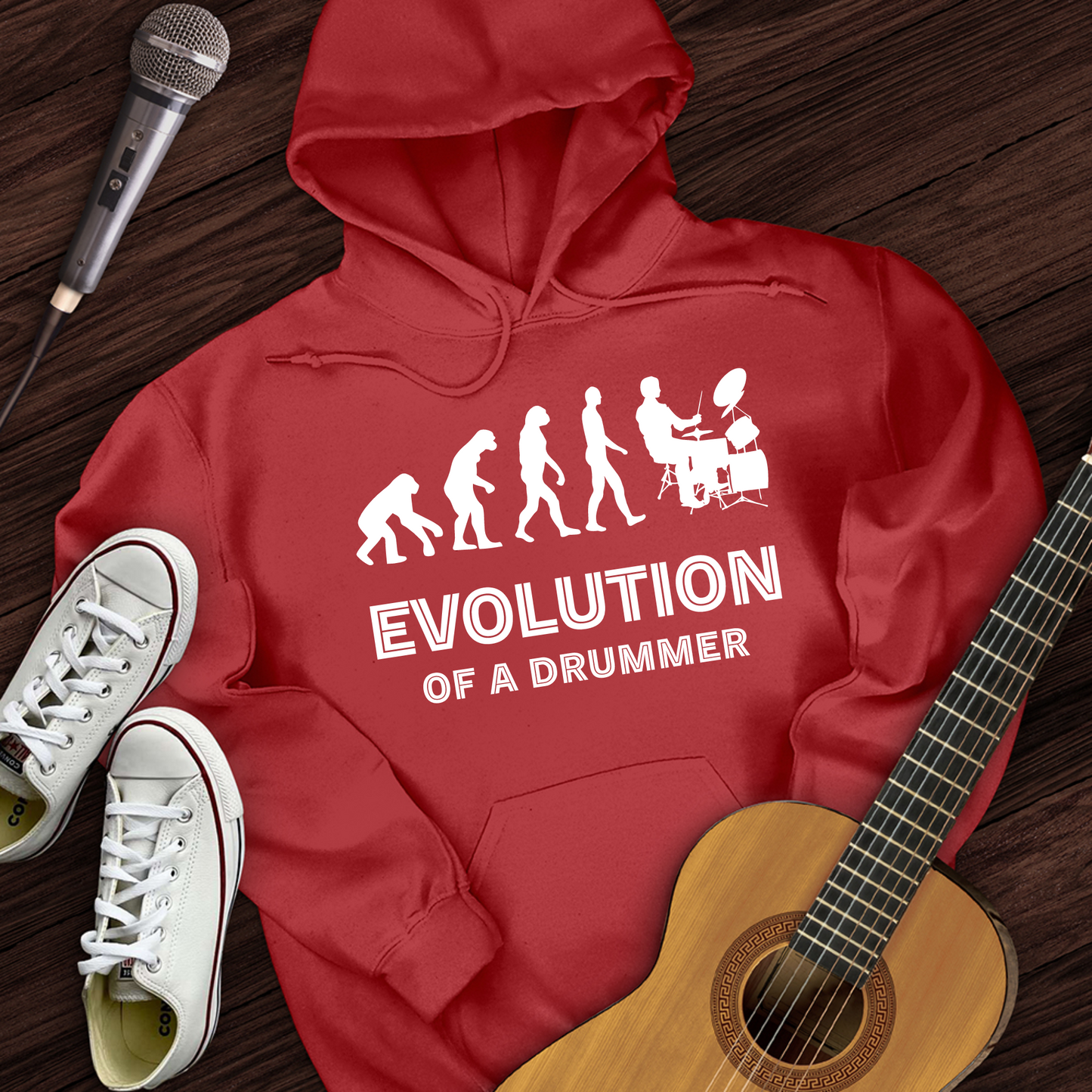 Evolution Of A Drummer Hoodie