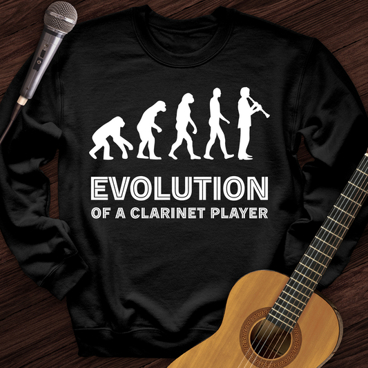 Evolution Of A Clarinet Player Crewneck