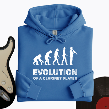 Evolution Of A Clarinet Player Hoodie