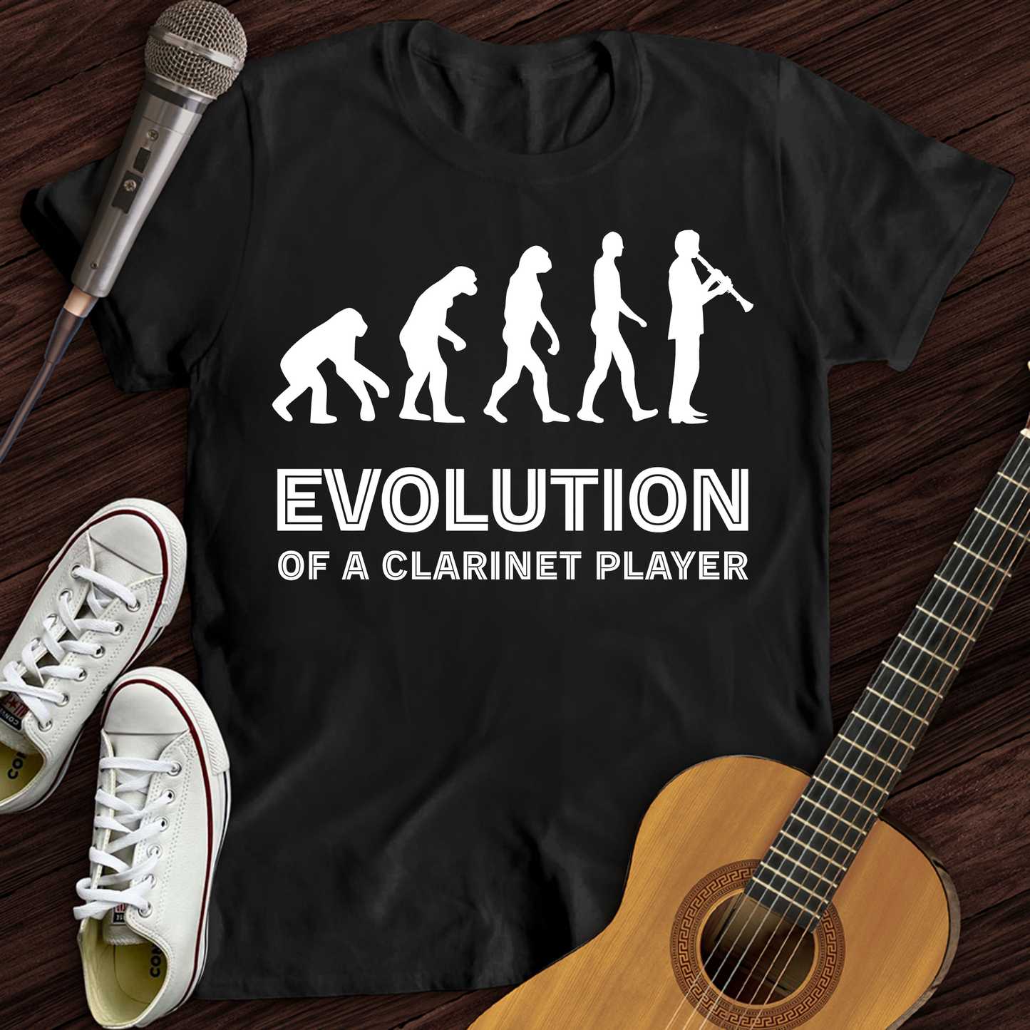 Evolution Of A Clarinet Player T-Shirt