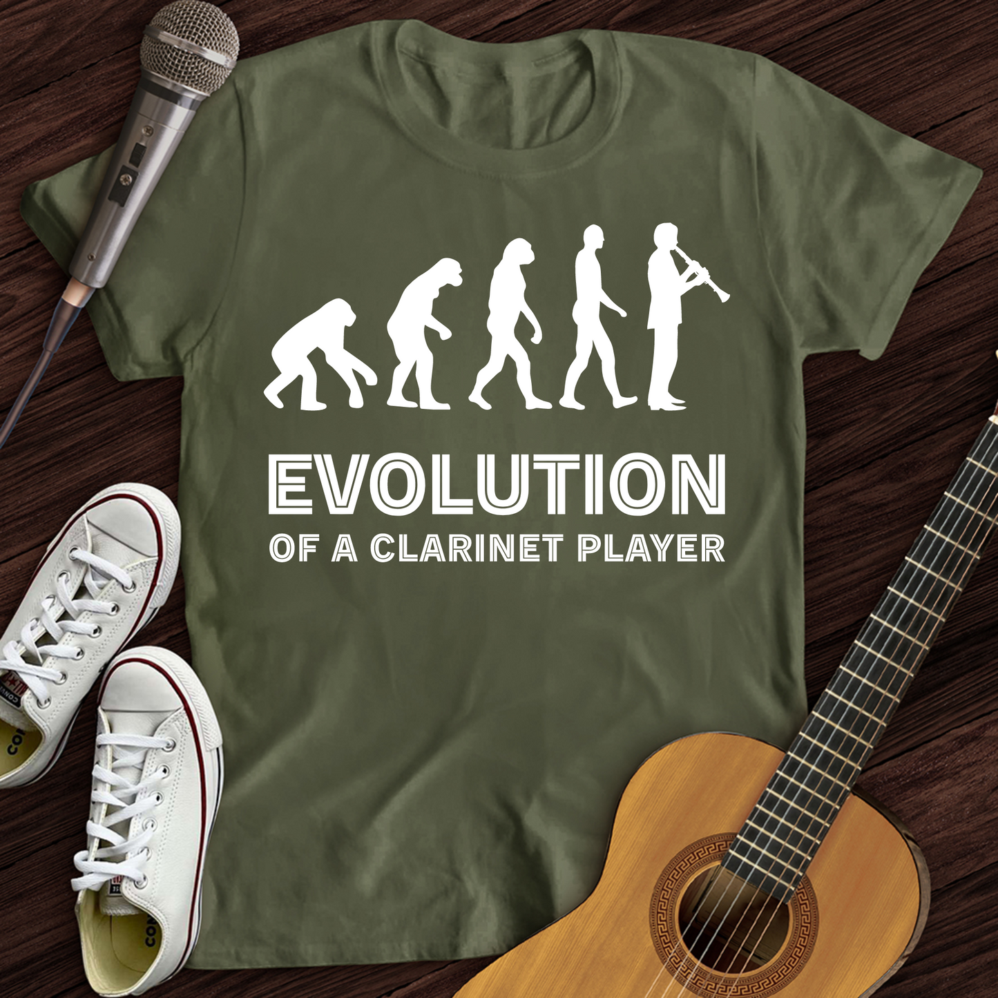 Evolution Of A Clarinet Player T-Shirt