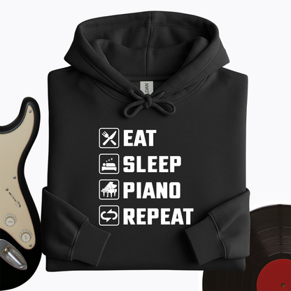 Eat, Sleep, Piano, Repeat Hoodie