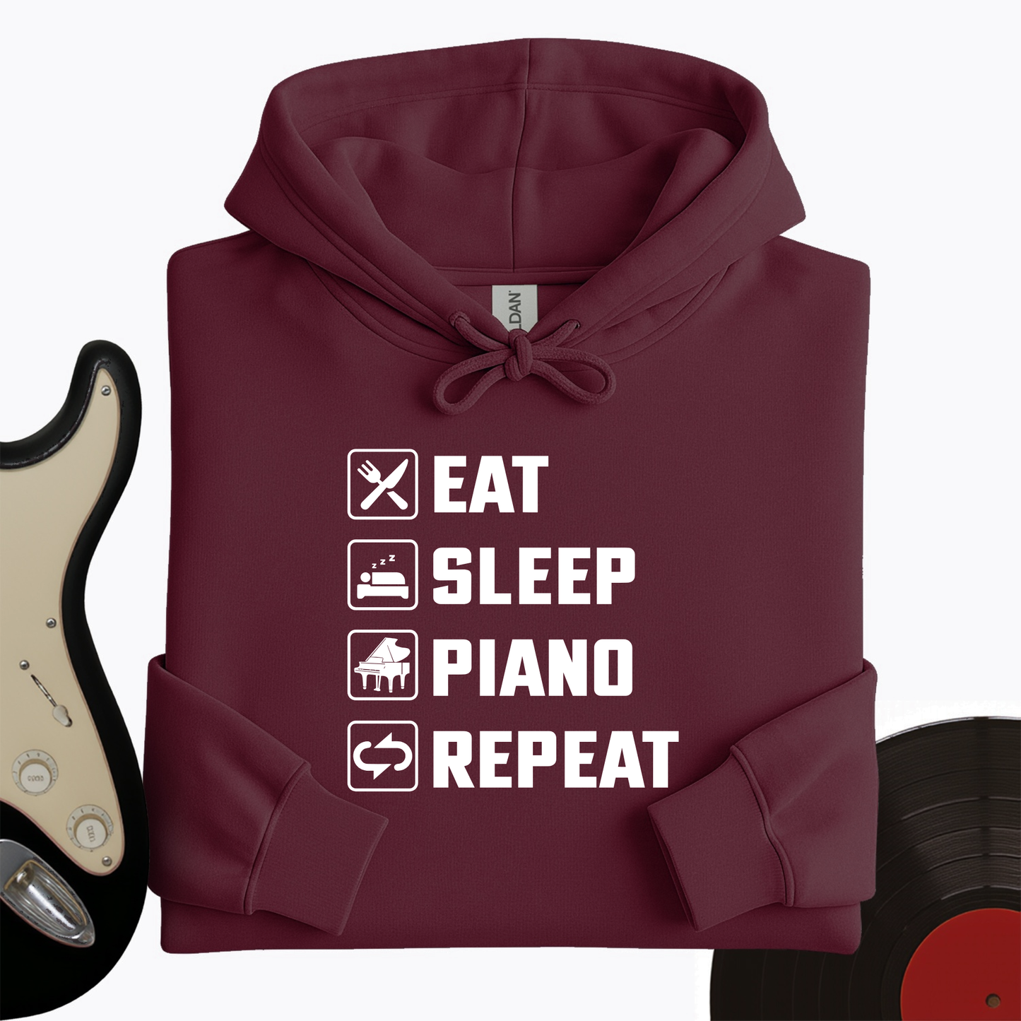 Eat, Sleep, Piano, Repeat Hoodie