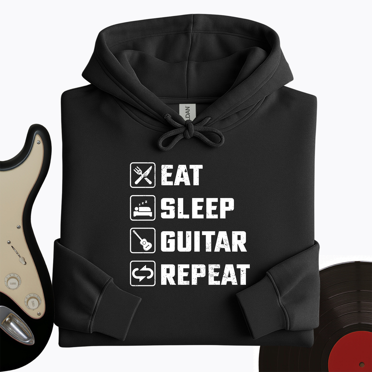 Eat, Sleep, Guitar, Repeat Hoodie