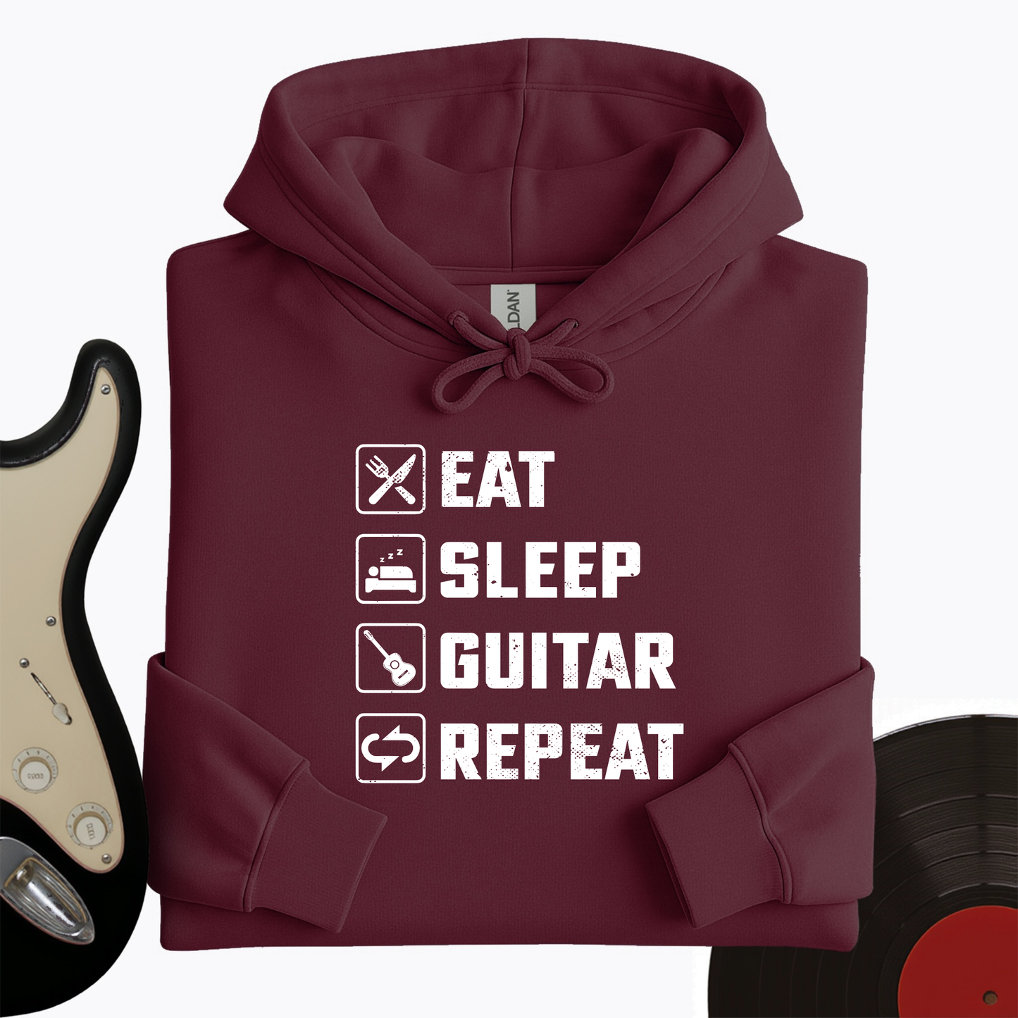 Eat, Sleep, Guitar, Repeat Hoodie