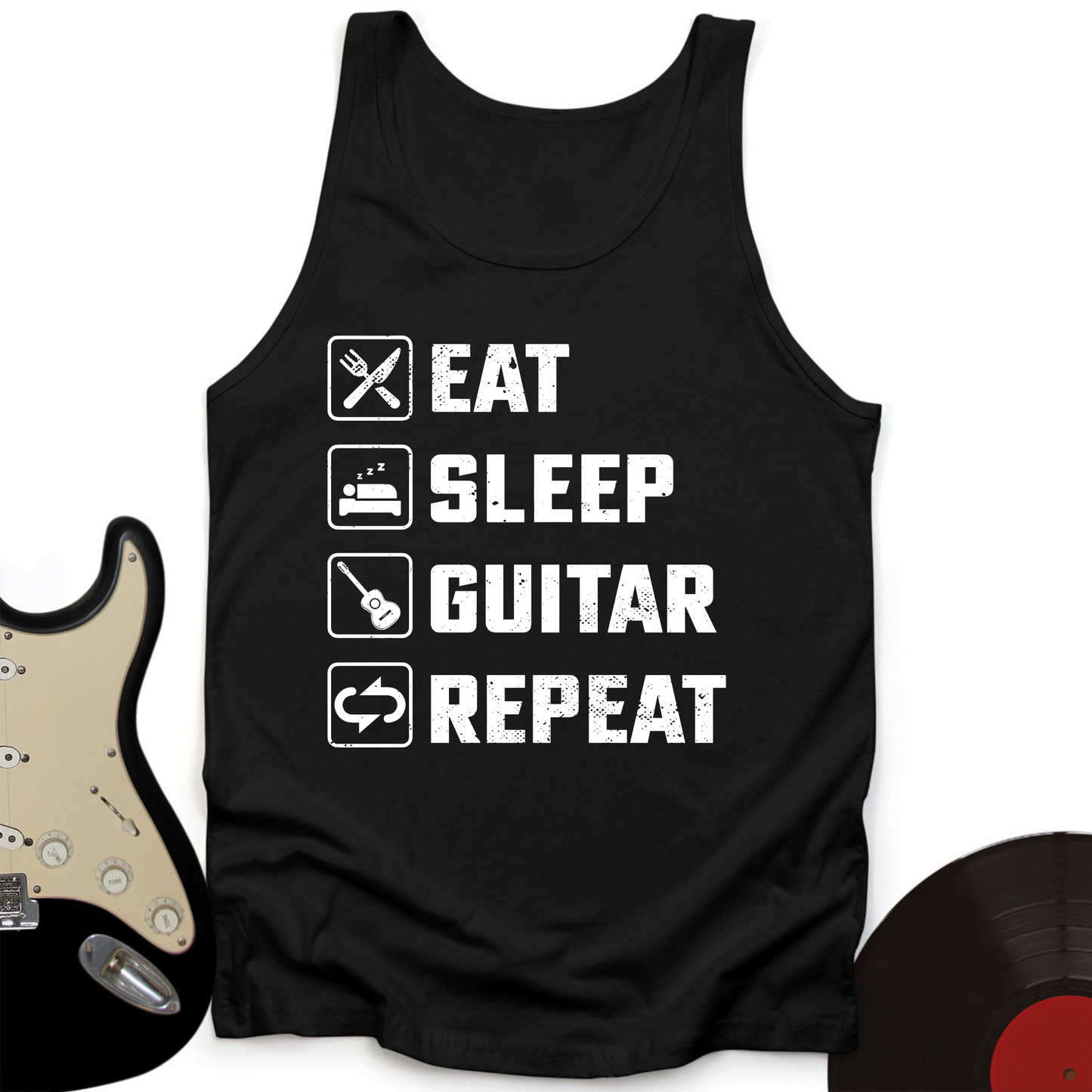 Eat, Sleep, Guitar, Repeat Tank Top