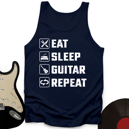 Eat, Sleep, Guitar, Repeat Tank Top