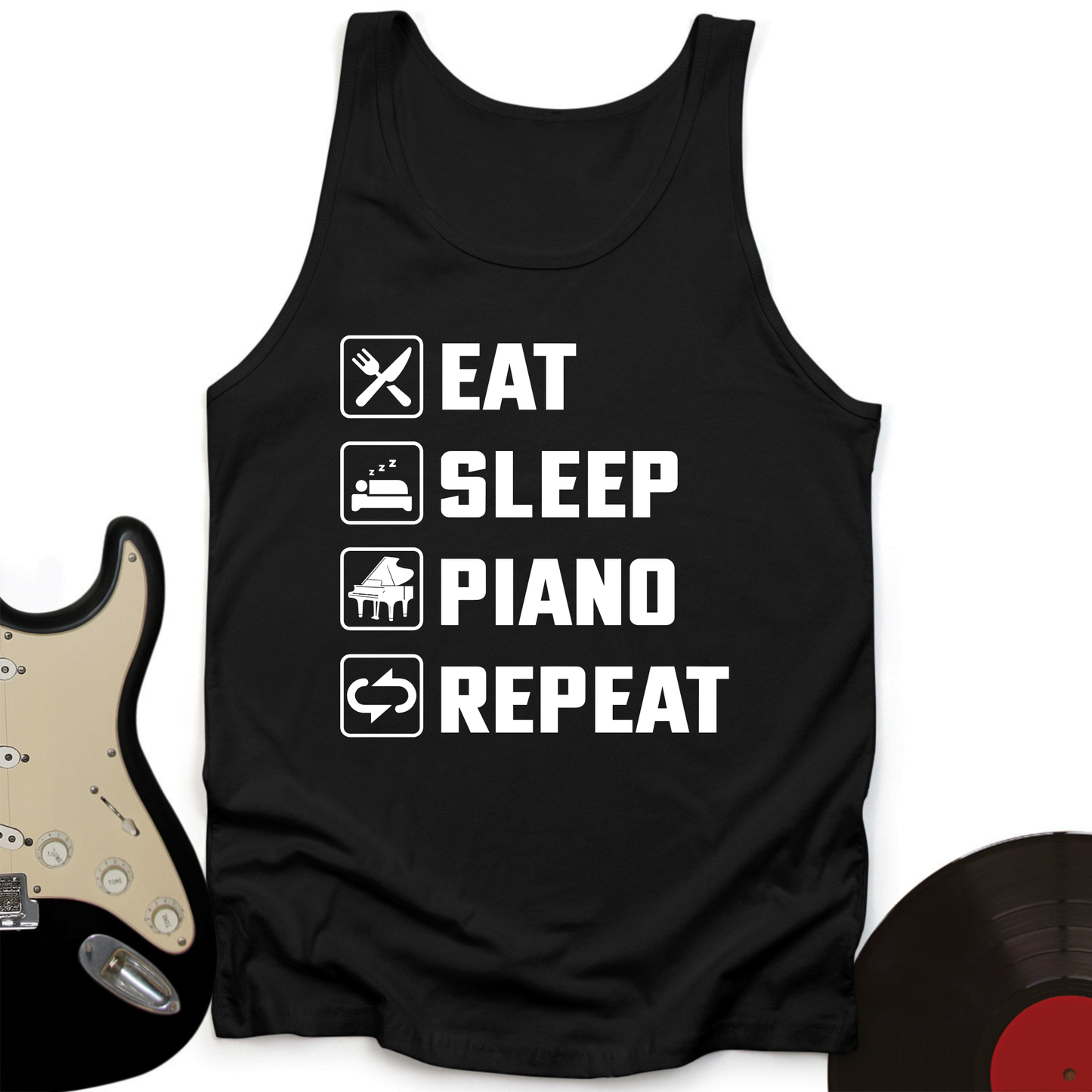 Eat, Sleep, Piano, Repeat Tank Top