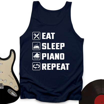 Eat, Sleep, Piano, Repeat Tank Top