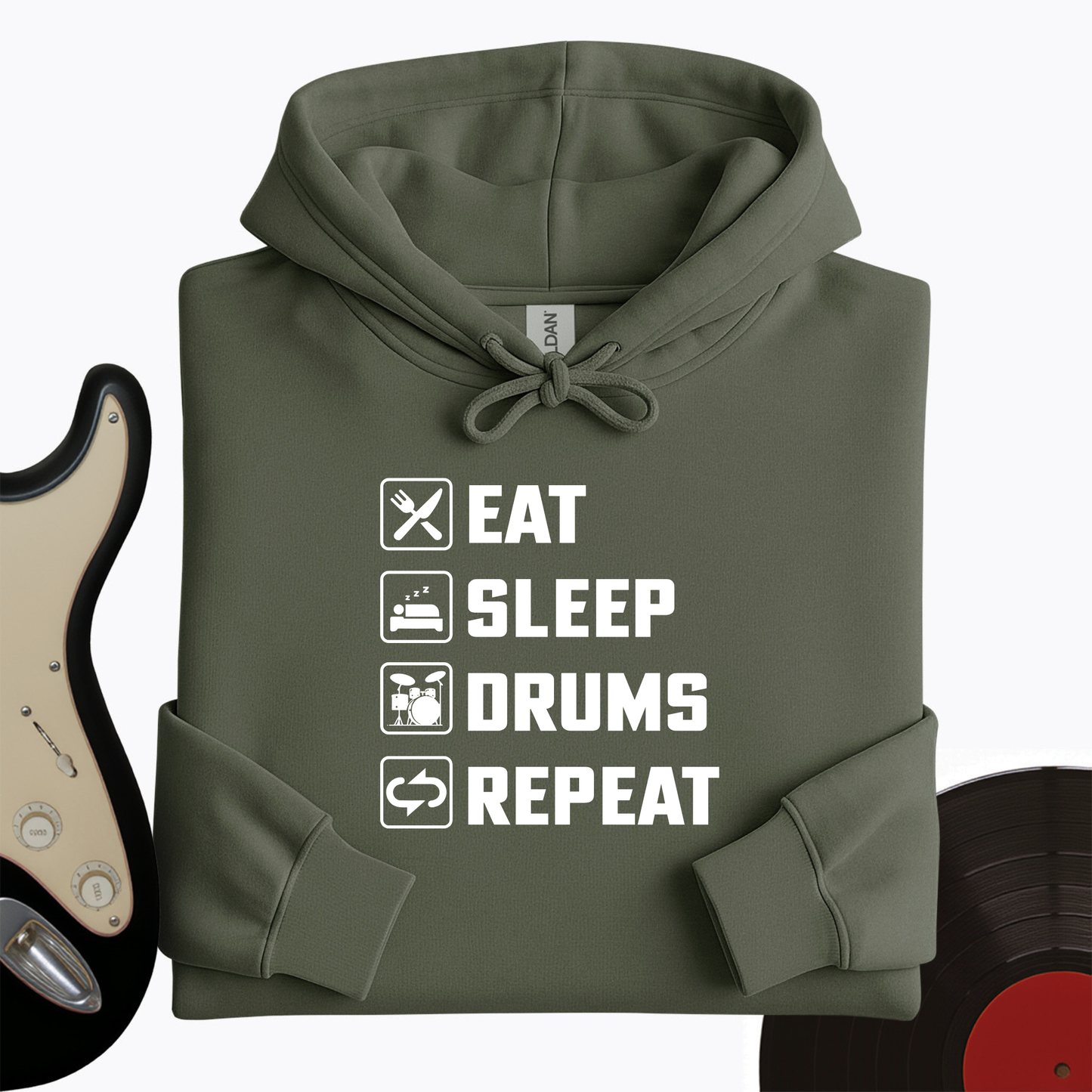Eat, Sleep, Drums, Repeat Hoodie