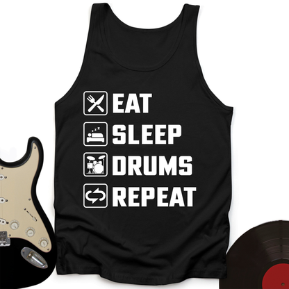 Eat, Sleep, Drums, Repeat Tank Top