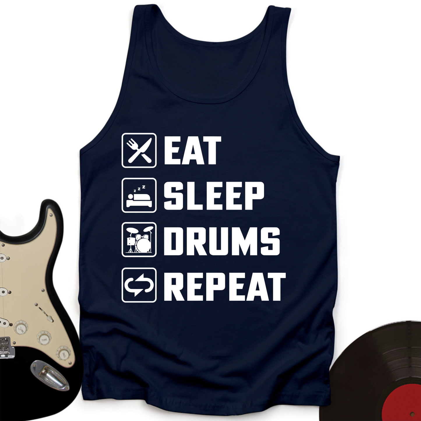 Eat, Sleep, Drums, Repeat Tank Top