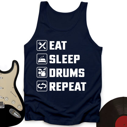 Eat, Sleep, Drums, Repeat Tank Top