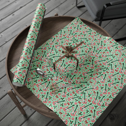 Candy Cane Guitars Wrapping Paper
