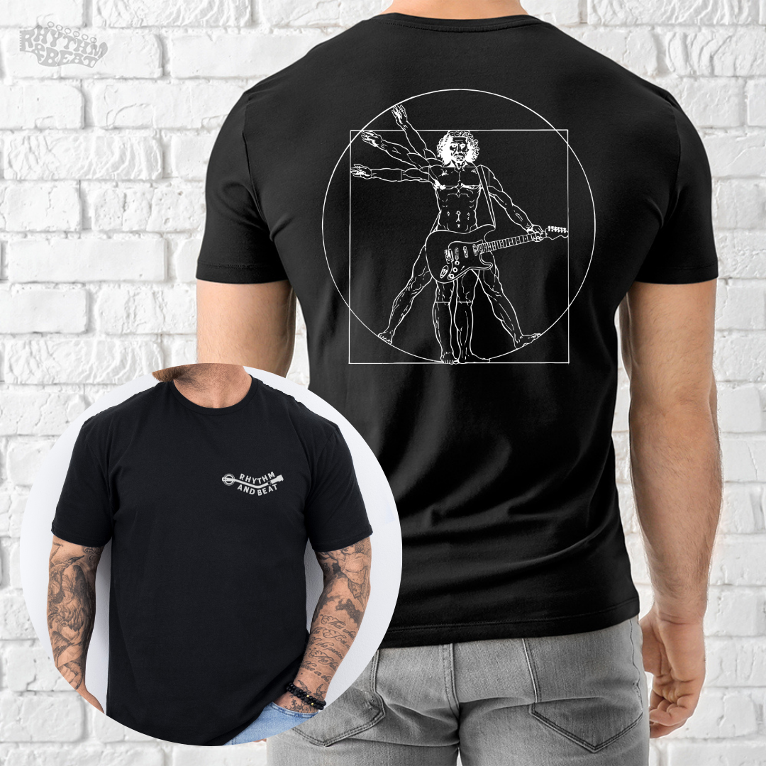 Vitruvian Guitar Player T-Shirt