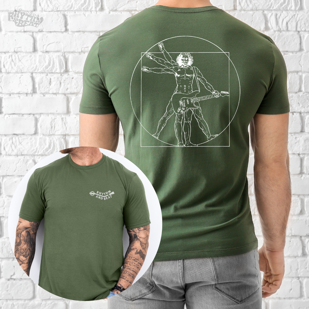 Vitruvian Guitar Player T-Shirt