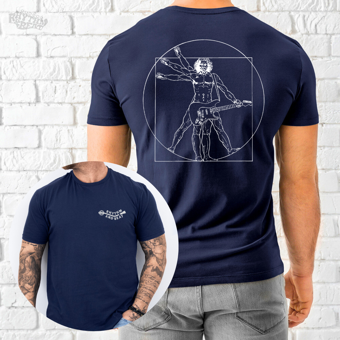 Vitruvian Guitar Player T-Shirt