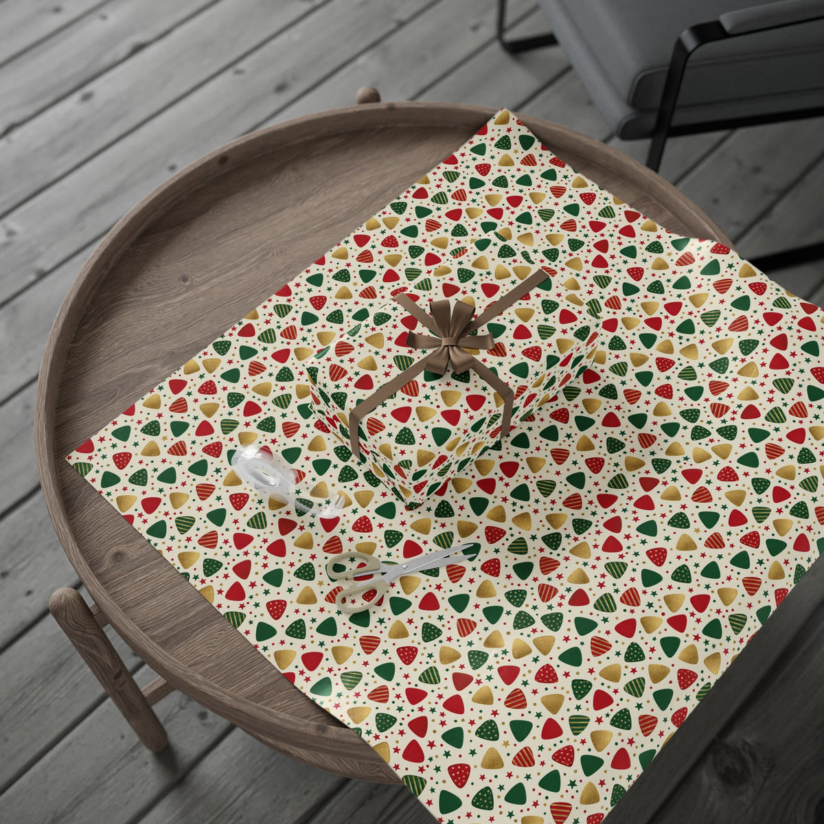 Guitar Pick Confetti Holiday Wrapping Paper