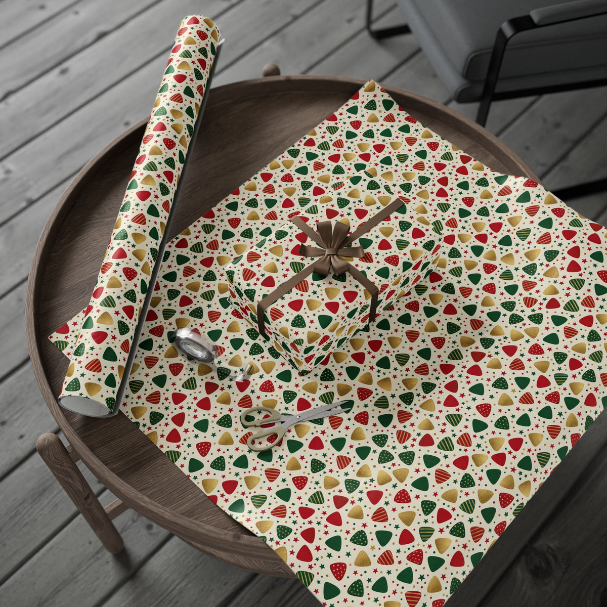 Guitar Pick Confetti Holiday Wrapping Paper