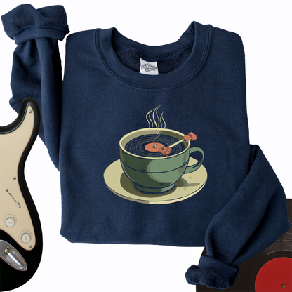 Coffee Cup Record Player Crewneck