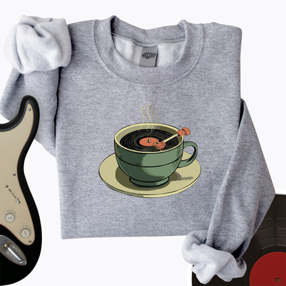 Coffee Cup Record Player Crewneck