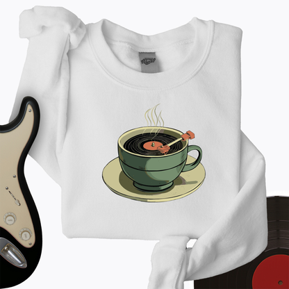 Coffee Cup Record Player Crewneck