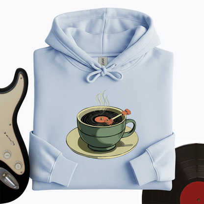 Coffee Cup Record Player Hoodie