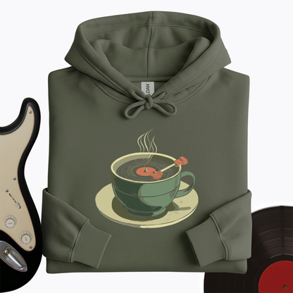 Coffee Cup Record Player Hoodie