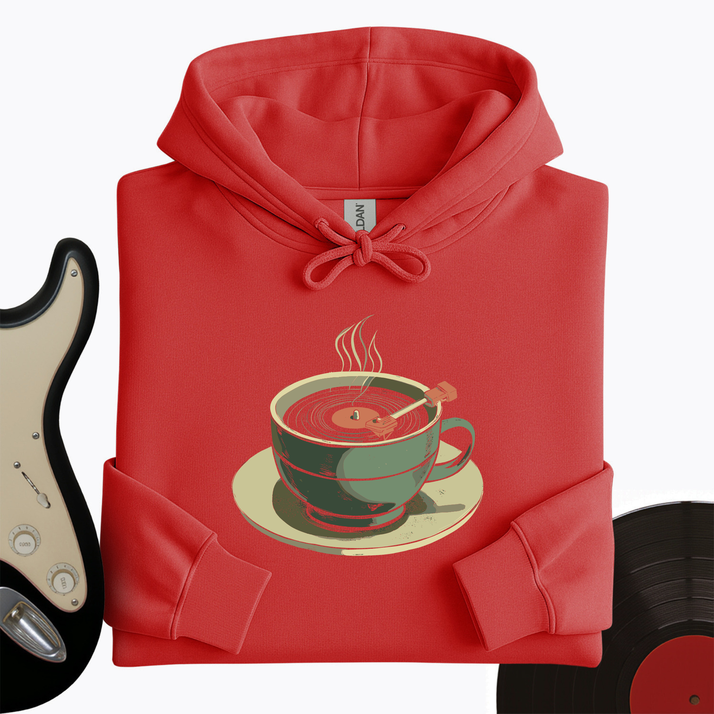 Coffee Cup Record Player Hoodie