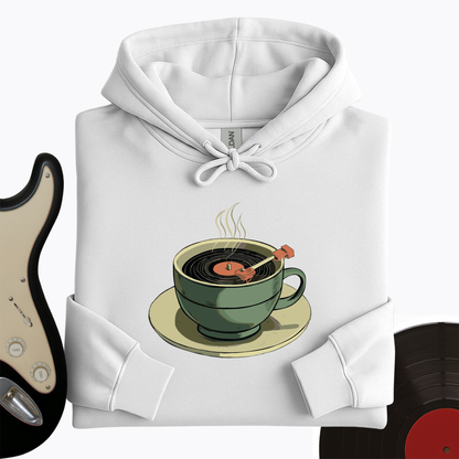 Coffee Cup Record Player Hoodie