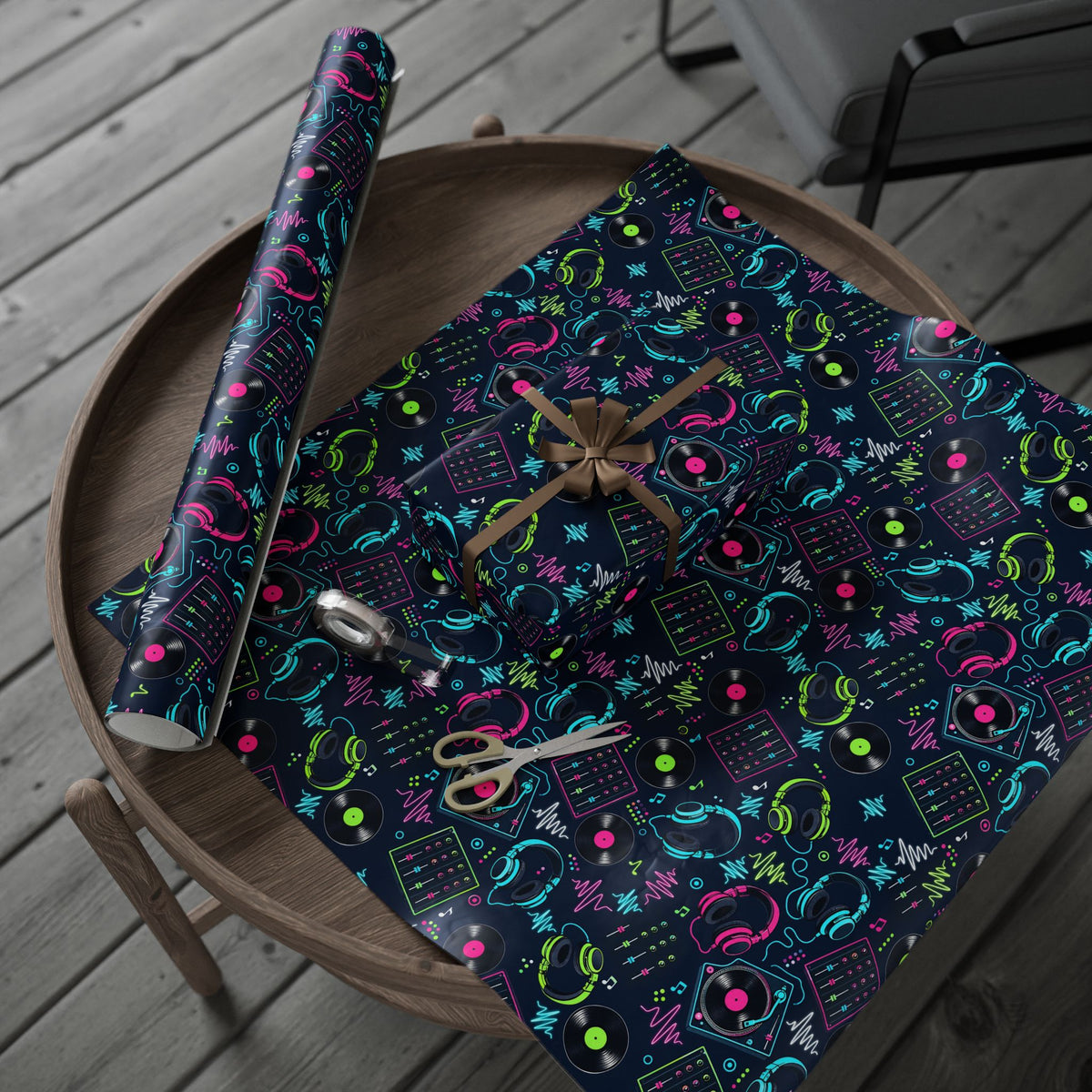 DJ Headphones Wrapping Paper
