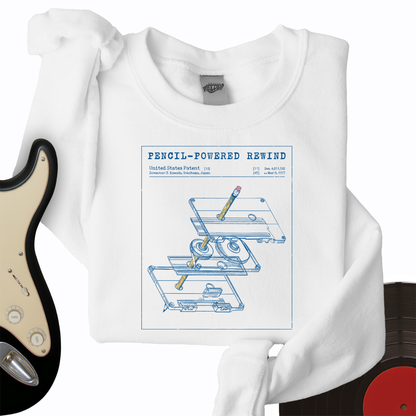 Cassette Rewind Diagram Crewneck