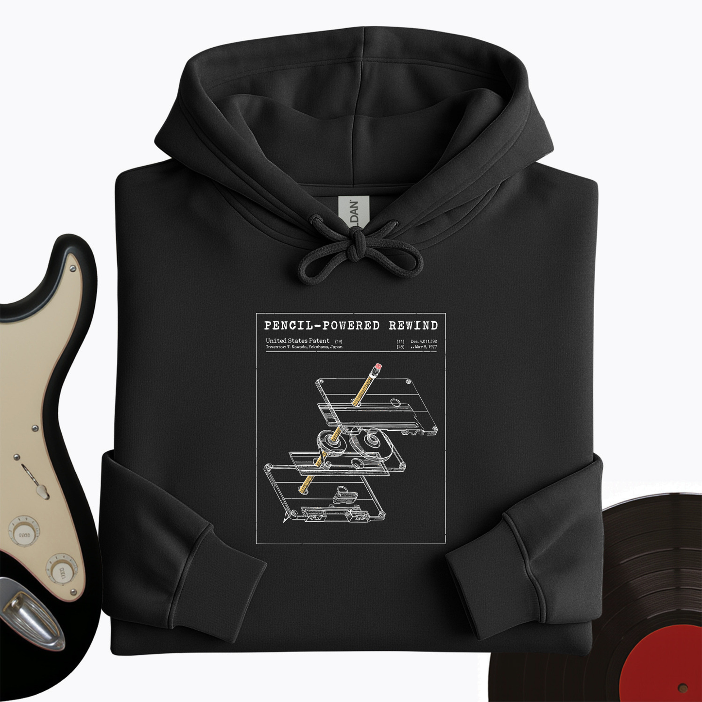 Cassette Rewind Diagram Hoodie
