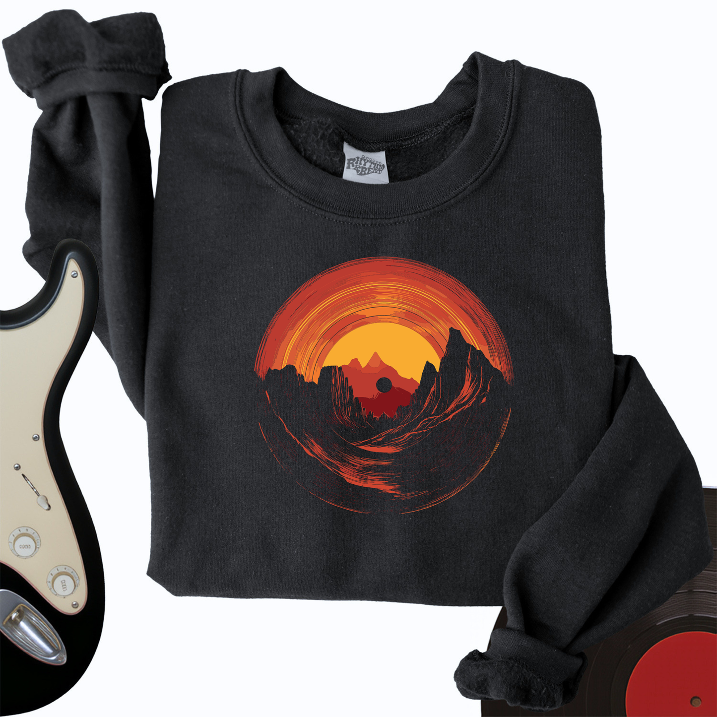 Vinyl Sunset Crewneck