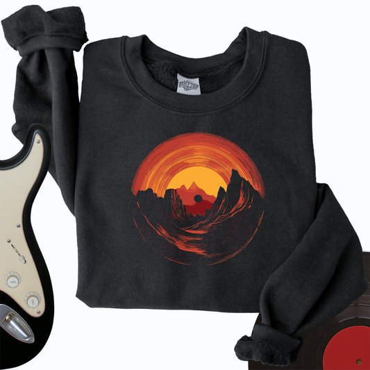 Vinyl Sunset Crewneck