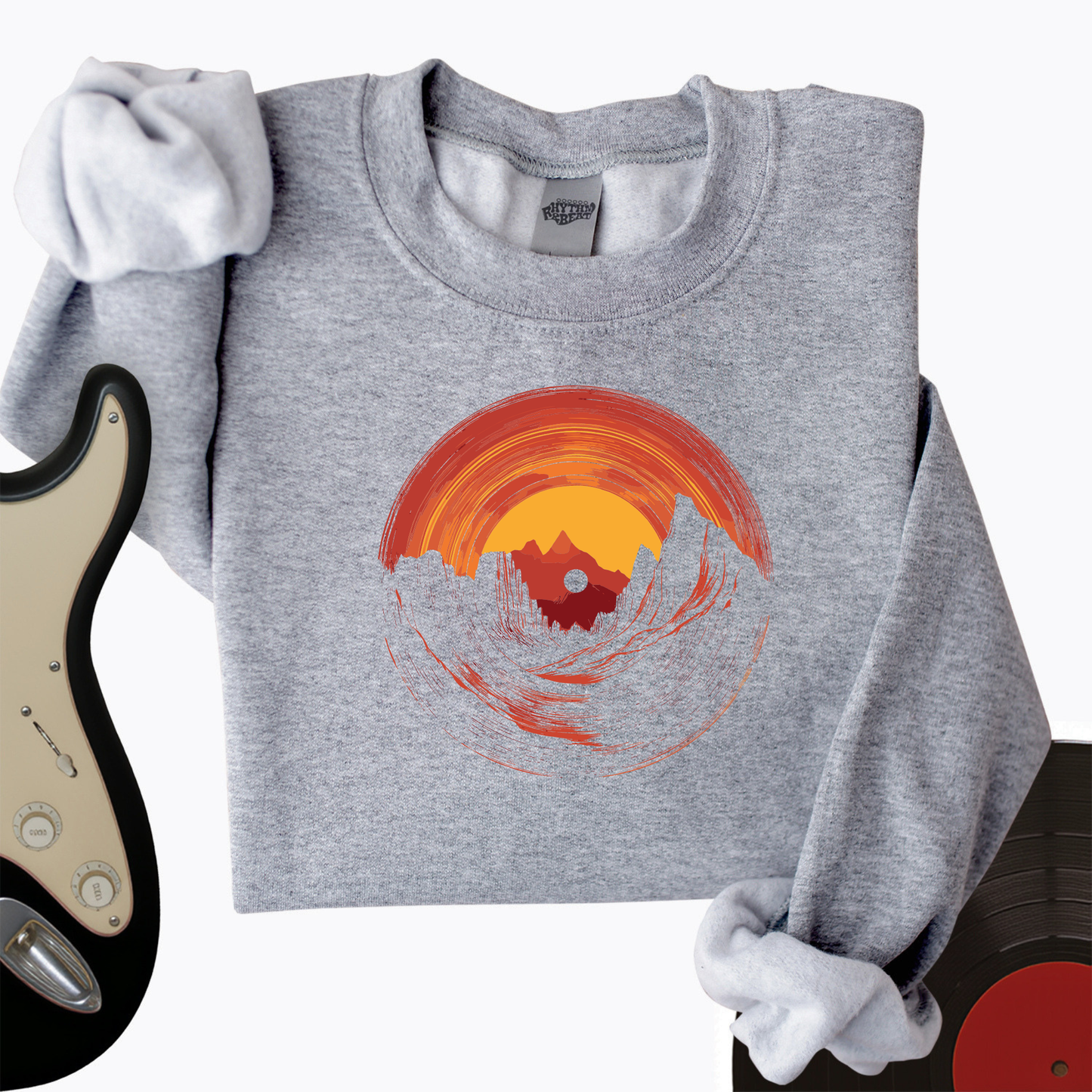 Vinyl Sunset Crewneck