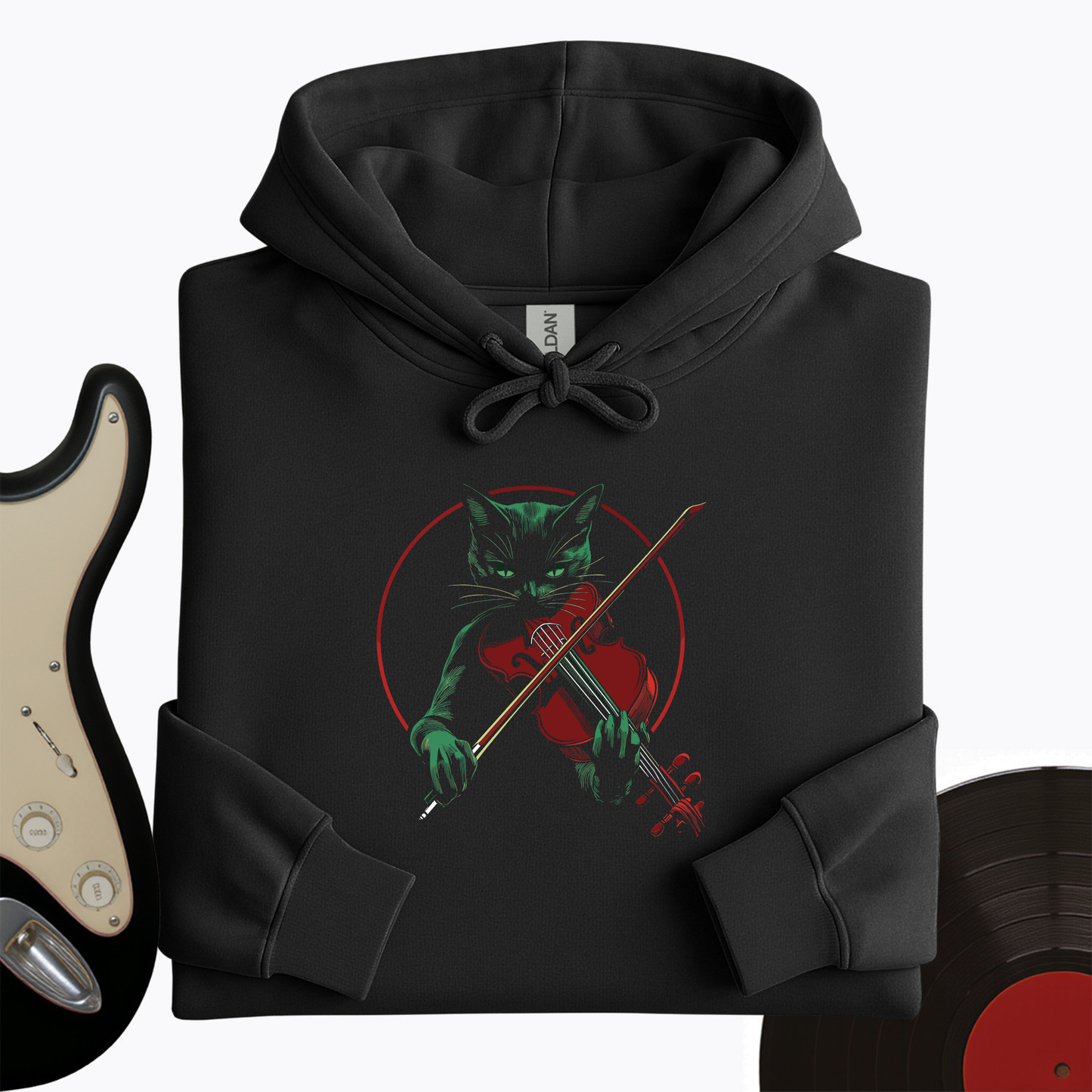 Black Cat Violin Hoodie