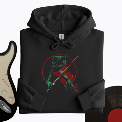 Black Cat Violin Hoodie