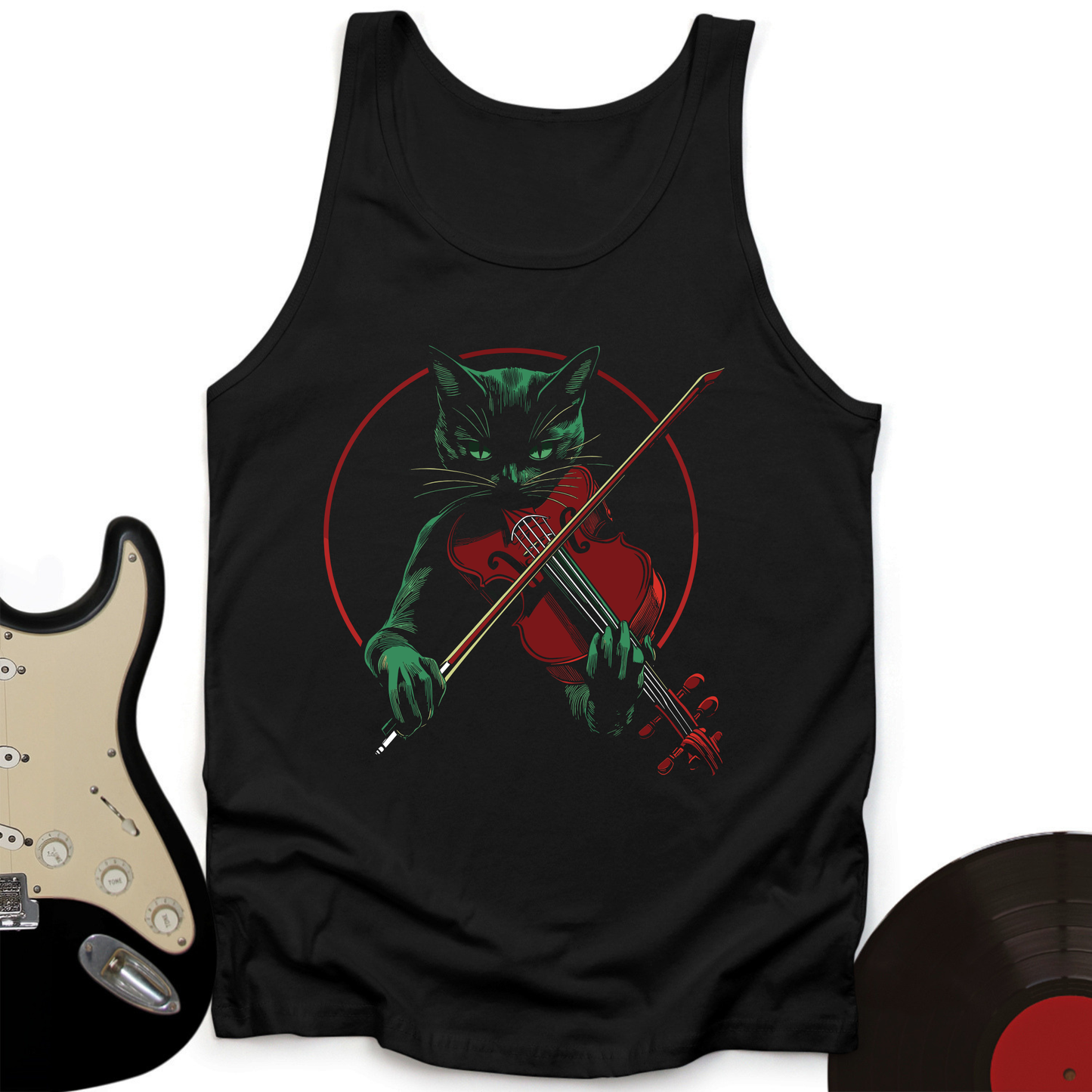 Black Cat Violin Tank
