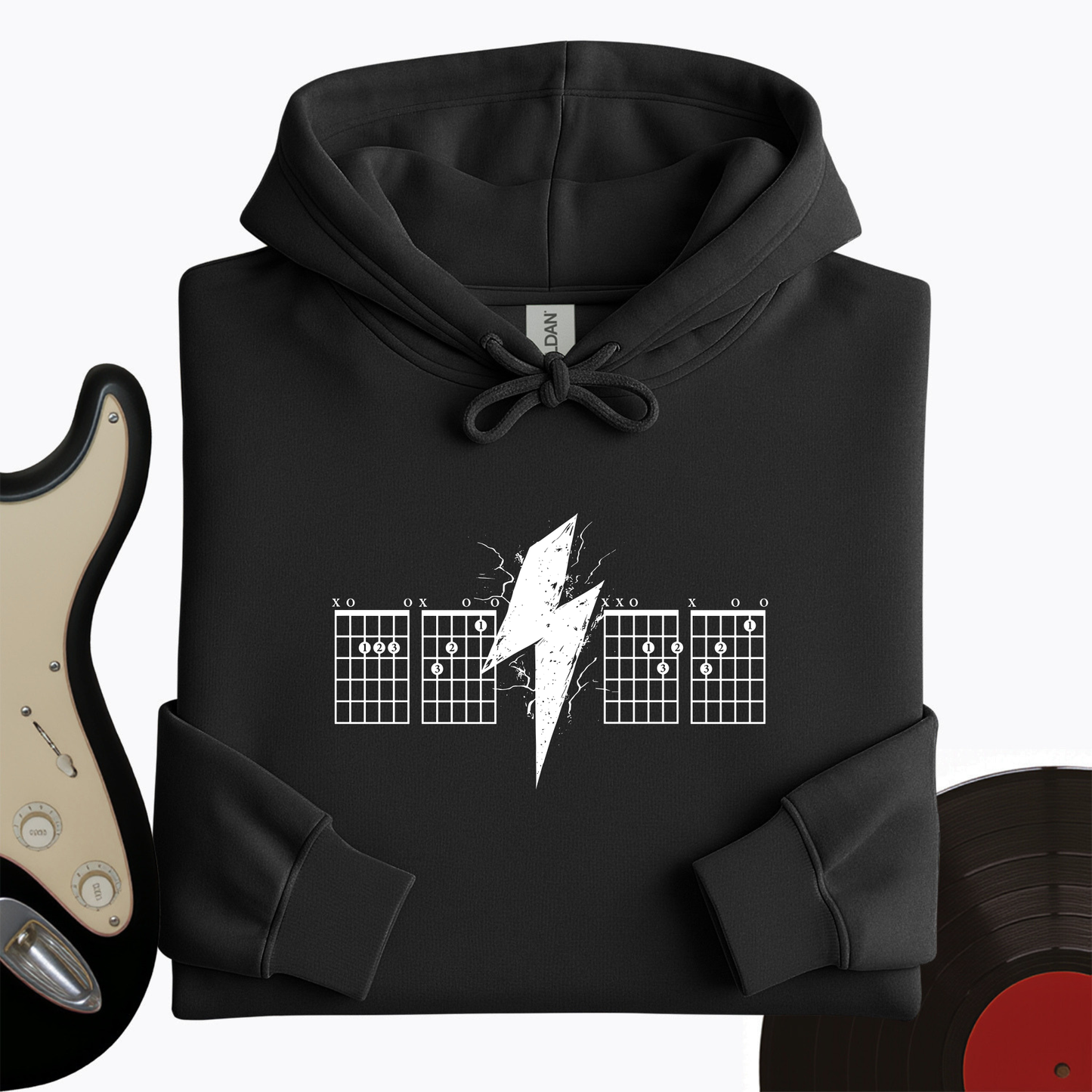 Lightning Bolt Guitar Chord Hoodie