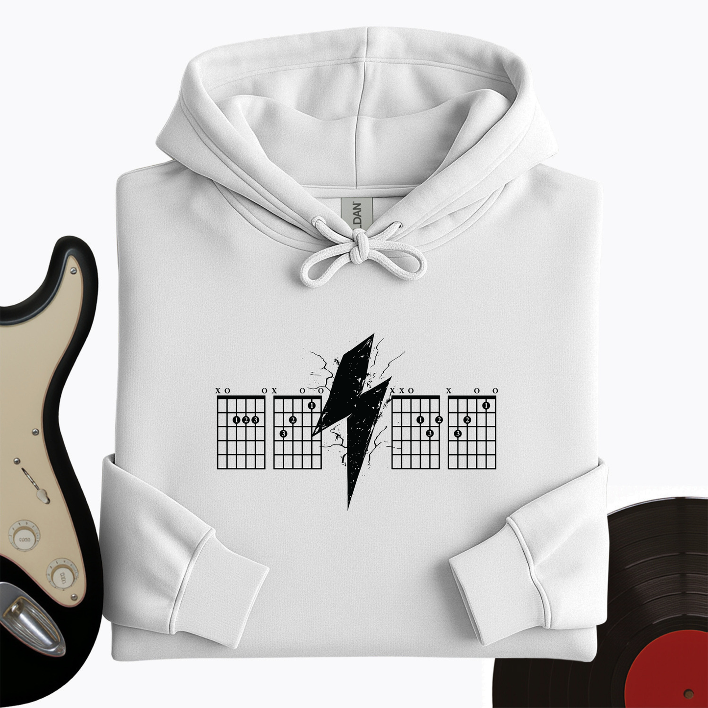 Lightning Bolt Guitar Chord Hoodie