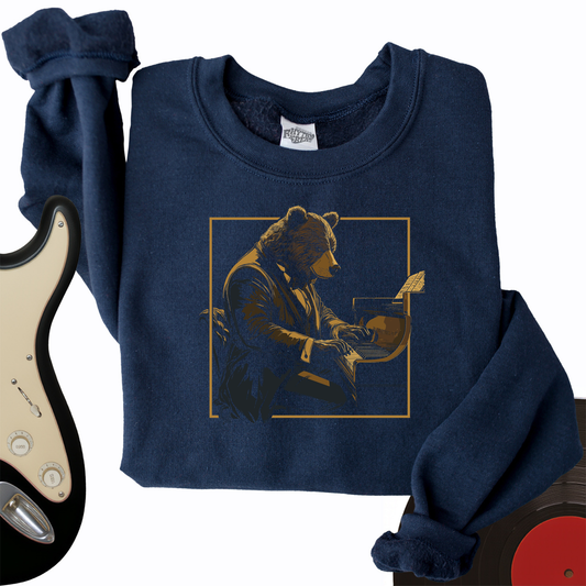 Piano Bear Crewneck