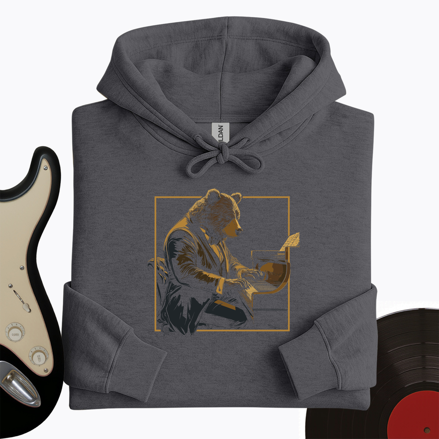 Piano Bear Hoodie