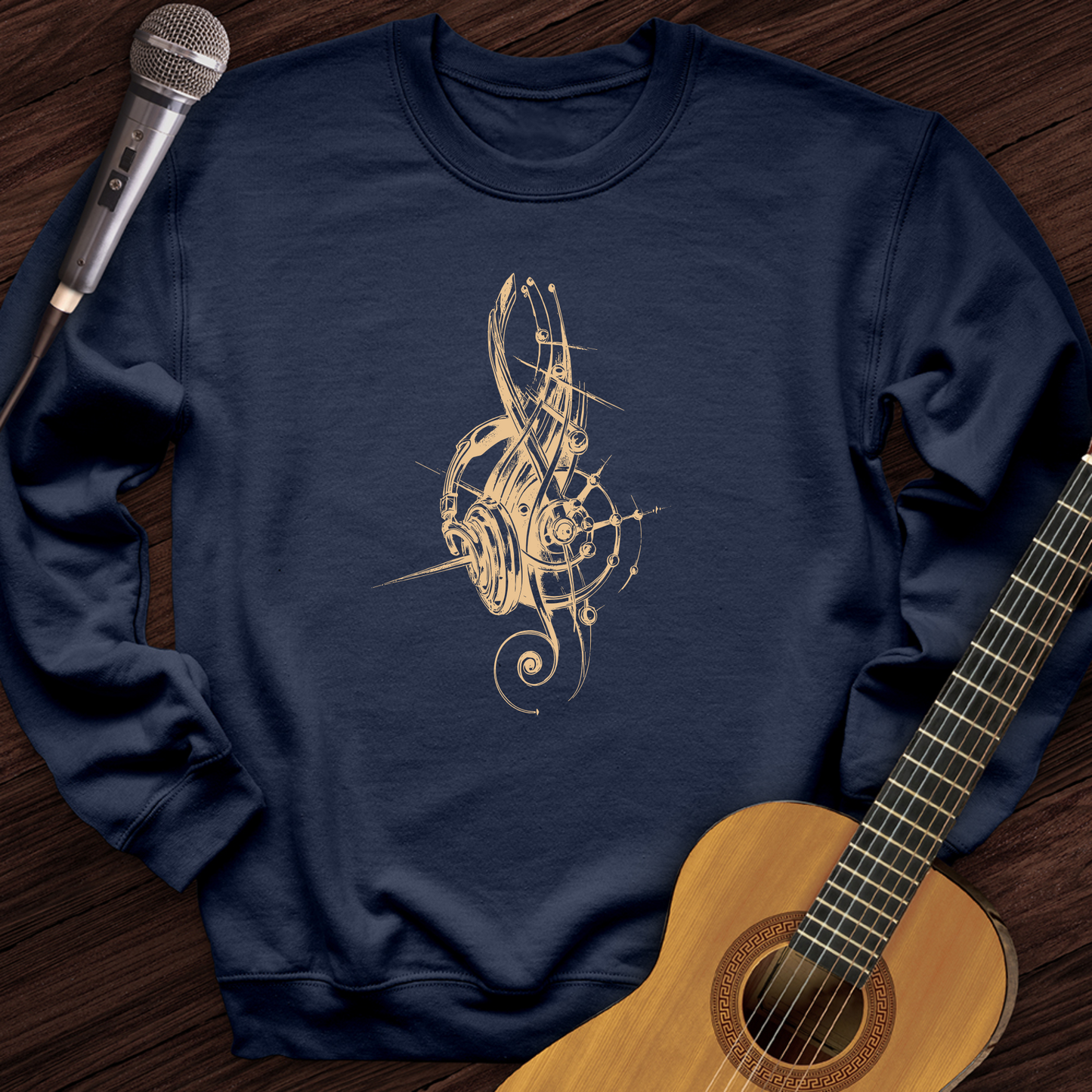 Treble Clef Headphones Crewneck