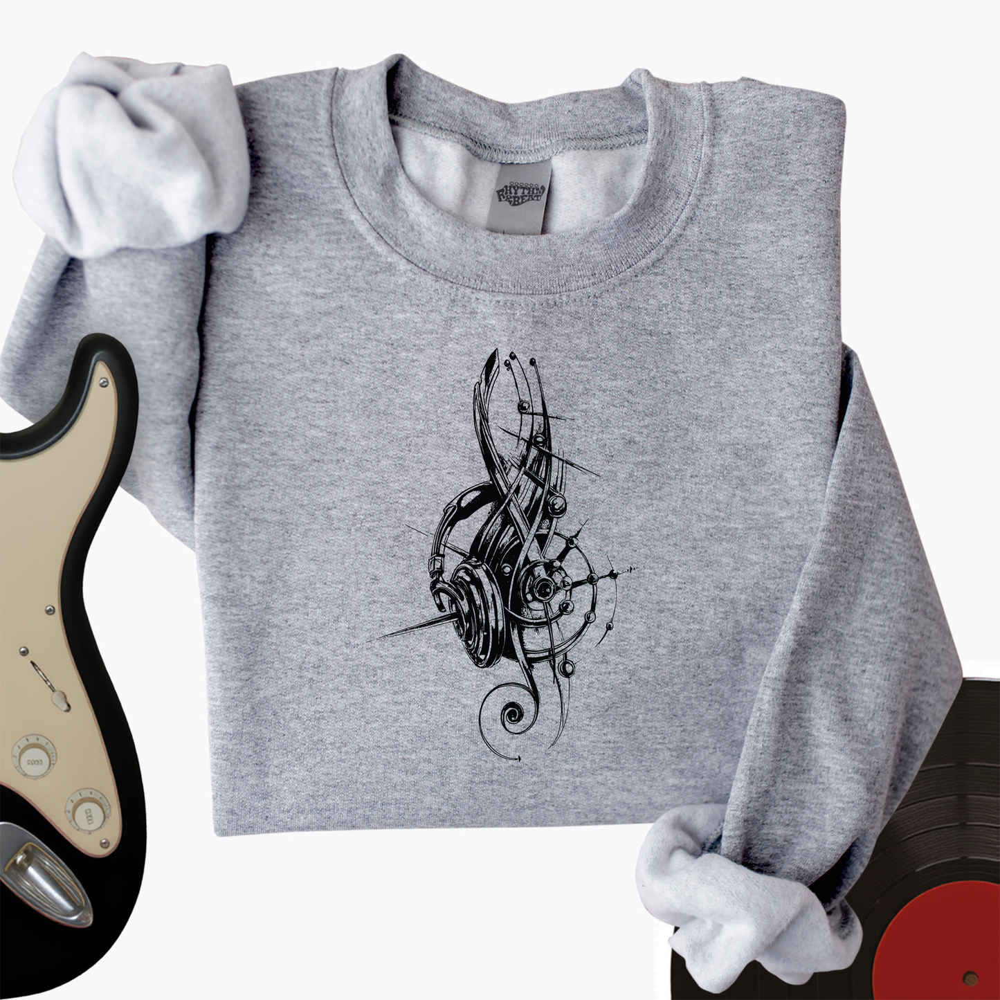 Treble Clef Headphones Crewneck