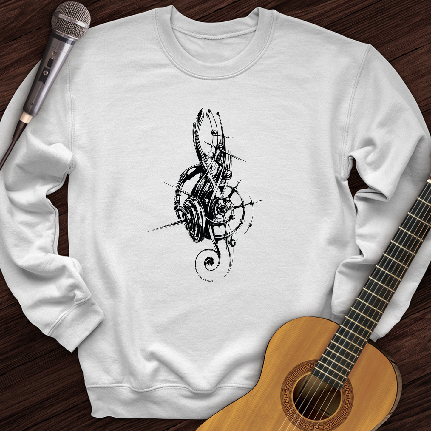 Treble Clef Headphones Crewneck